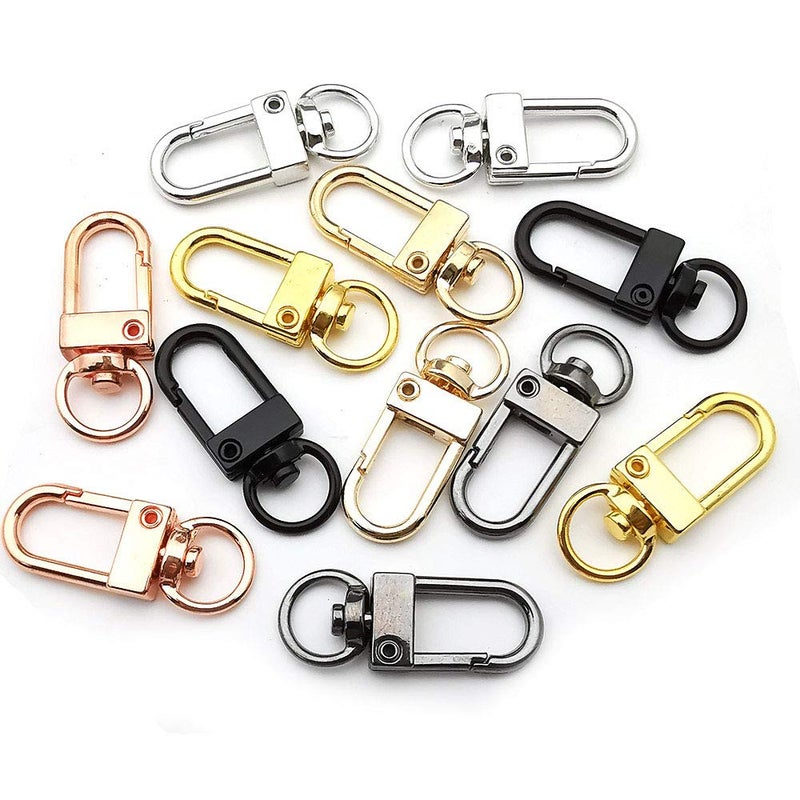 WOCRAFT 24 pcs Small Size Metal Lobster Claw Clasps Swivel Lanyards Trigger Snap Hooks Strap for Keychain Key Rings Connector DIY Bags Art Crafts Jewelry Findings (M547) - Image 5